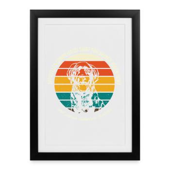 Offizielles Corno Gassi Retro Hunde Motiv - Gerahmtes Poster (27 × 37 cm) - Schwarz - Vorne