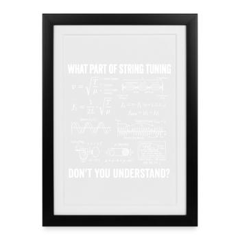 Stringed Instrument Parts for Violin and Viola - Framed poster (27 × 37 cm) - black - Front