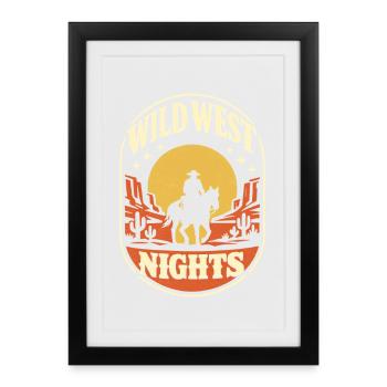 Wild West Nights - Framed poster (27 × 37 cm) - black - Front