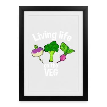 Vie végétaine : vivre sur la culture - Affiche encadrée (27 × 37 cm) - noir - Devant