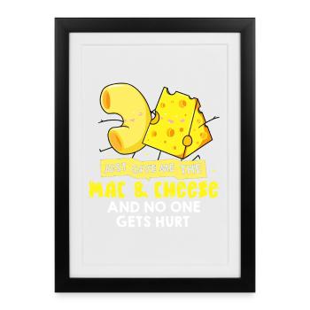 Mac & Cheese Meme Tee - Framed poster (27 × 37 cm) - black - Front