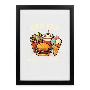 Papa T-shirt de taxe Drôle Père Cadeau de nourriture - Affiche encadrée (27 × 37 cm) - noir - Devant