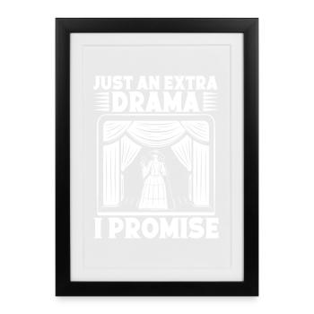 Théâtre Juste un drame supplémentaire Théâtre musical - Affiche encadrée (27 × 37 cm) - noir - Devant