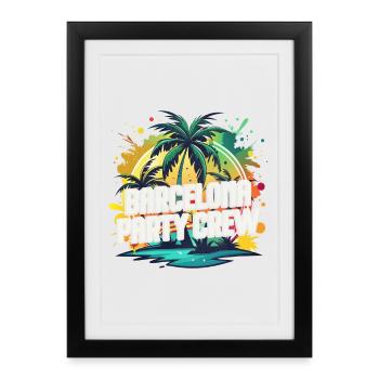 Barcelona Party Crew - Framed poster (27 × 37 cm) - black - Front