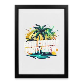 Gran Canaria Party Crew - Framed poster (27 × 37 cm) - black - Front