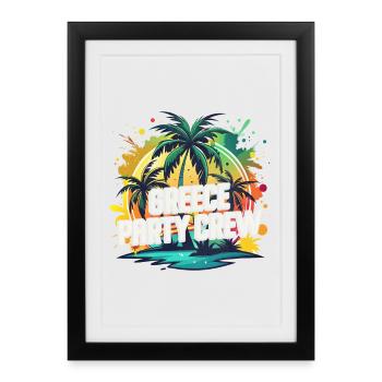 Équipe du parti grec - Affiche encadrée (27 × 37 cm) - noir - Devant