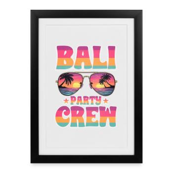 Équipe de la fête de Bali - Affiche encadrée (27 × 37 cm) - noir - Devant