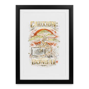 Bonsai Tree Caution May Start Talking About Bonsai - Framed poster (27 × 37 cm) - black - Front