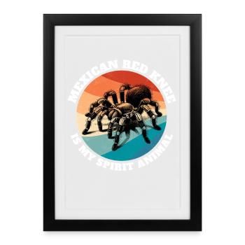 Dictons de la tarentule à genoux rouge - Affiche encadrée (27 × 37 cm) - noir - Devant