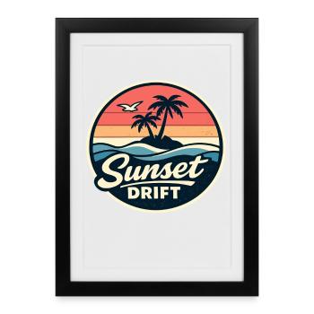 Sunset Drift - Framed poster (27 × 37 cm) - black - Front