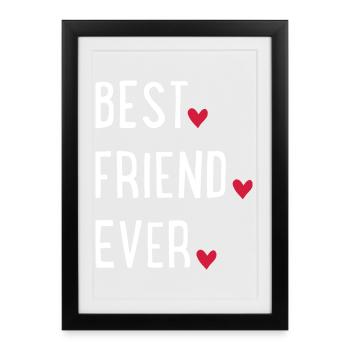 best friend - Framed poster (27 × 37 cm) - black - Front