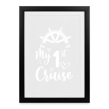 Ma première croisière - Affiche encadrée (27 × 37 cm) - noir - Devant