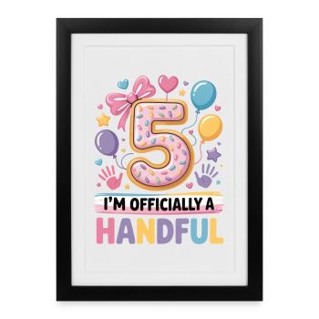 Une poignée de plaisir pour le cinquième anniversaire - Affiche encadrée (27 × 37 cm) - noir - Devant