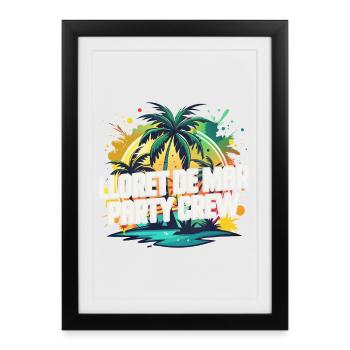 Lloret De Mar Party Crew - Affiche encadrée (27 × 37 cm) - noir - Devant