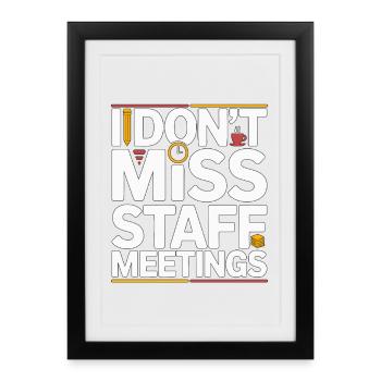Enseignant à la retraite Je ne regrette pas Le personnel Ancien enseignant - Affiche encadrée (27 × 37 cm) - noir - Devant