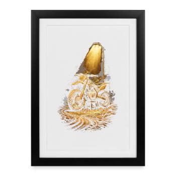 Dirtbike Dirt Bike Motocross - Affiche encadrée (27 × 37 cm) - noir - Devant