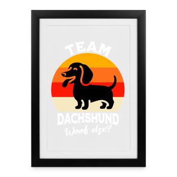 Team Dachshund - Framed poster (27 × 37 cm) - black - Front