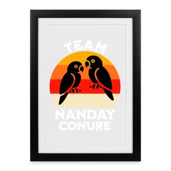 Team Nandays Parakeet - Framed poster (27 × 37 cm) - black - Front