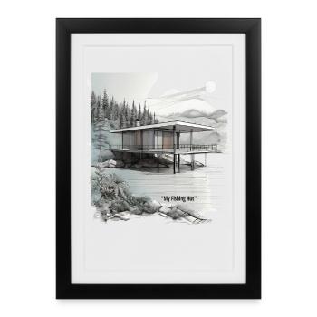 Aqua Lodge Overlook - Framed poster (27 × 37 cm) - black - Front