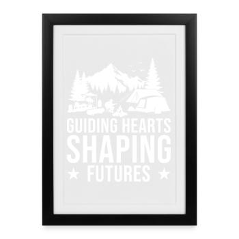 Scouts Scouts Guides Hearts Scout - Affiche encadrée (27 × 37 cm) - noir - Devant
