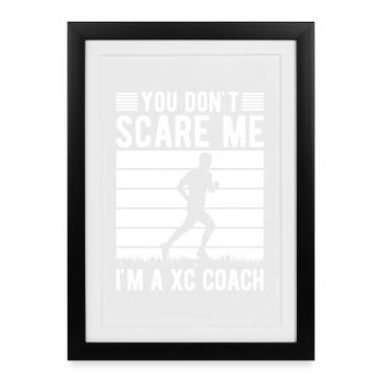 Cross Country Runner Design - XC Coach - Running - Framed poster (27 × 37 cm) - black - Front