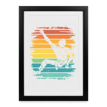 Bloc de bloc de Boulderer - Affiche encadrée (27 × 37 cm) - noir - Devant