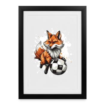 Équipe de football de Fox - Affiche encadrée (27 × 37 cm) - noir - Devant