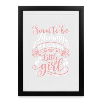 Future maman : Petite princesse - Affiche encadrée (27 × 37 cm) - noir - Devant