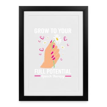 Speech Therapist Speech Therapy Speech Therapist - Framed poster (27 × 37 cm) - black - Front