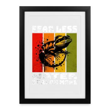 Dragon d’eau chinois - Affiche encadrée (27 × 37 cm) - noir - Devant