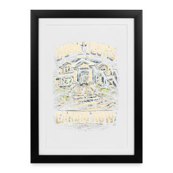Agent immobilier Les visites de maisons d’agent immobilier sont mon cérébralité - Affiche encadrée (27 × 37 cm) - noir - Devant