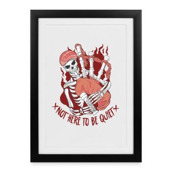 Cornemuses Cornemuses Pas là pour être silencieux - Affiche encadrée (27 × 37 cm) - noir - Devant