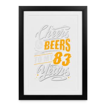 83rd Birthday - Framed poster (27 × 37 cm) - black - Front