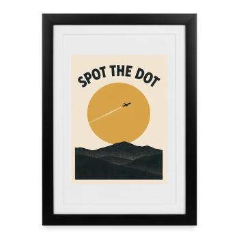 J’ai compris le message | Humour d’un observateur d’avions - Affiche encadrée (27 × 37 cm) - noir - Devant