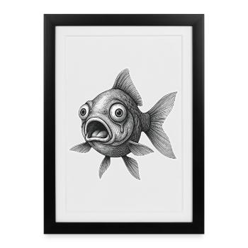 When the coffee doesn't work yet - Framed poster (27 × 37 cm) - black - Front