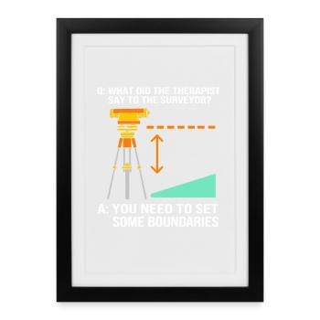 Géomètre - Affiche encadrée (27 × 37 cm) - noir - Devant