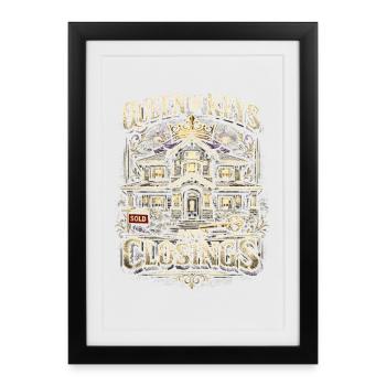 Real Estate Agent Agent Queen Of Keys And Closings - Framed poster (27 × 37 cm) - black - Front