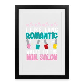 Designer de manucures Salon de manucure cosmétiques - Affiche encadrée (27 × 37 cm) - noir - Devant