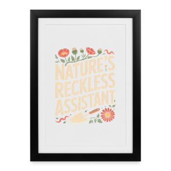 Le jardinier imprudent de la nature - Affiche encadrée (27 × 37 cm) - noir - Devant