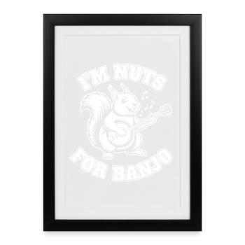 Nutty Squirrel Guitar Band - Affiche encadrée (27 × 37 cm) - noir - Devant