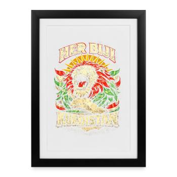 Her Biji Kurdistan Kurde Kurden - Gerahmtes Poster (27 × 37 cm) - Schwarz - Vorne