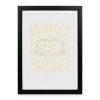 Pension 2027 – Je me prépare à cela toute ma vie - Affiche encadrée (27 × 37 cm) - noir - Devant