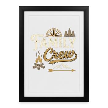 Aventure en plein air avec l’équipe familiale - Affiche encadrée (27 × 37 cm) - noir - Devant