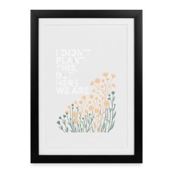 Je n’ai pas planté ça, nous y voilà floraux - Affiche encadrée (27 × 37 cm) - noir - Devant