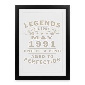May 1991 - Framed poster (27 × 37 cm) - black - Front