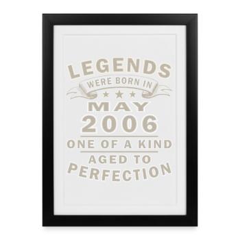 Anniversaire mai 2006 - Affiche encadrée (27 × 37 cm) - noir - Devant