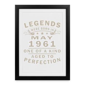 Legends May 1961: Uniquely Aged - Framed poster (27 × 37 cm) - black - Front