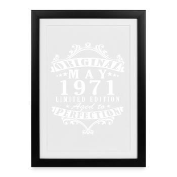 Mai 1971 - Affiche encadrée (27 × 37 cm) - noir - Devant