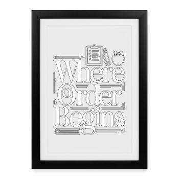 Homeroom Teacher Where Order Classroom Teacher - Framed poster (27 × 37 cm) - black - Front