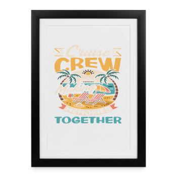 Groupe de vacances Souvenirs de l’équipage de croisière - Affiche encadrée (27 × 37 cm) - noir - Devant